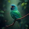 Emerald Toucanet Vintage Storm paint by numbers