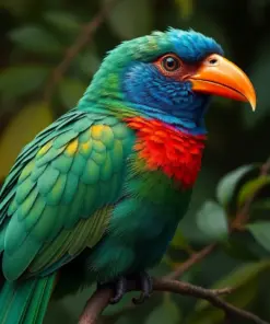 Emerald Toucanet Vintage Storm Paint By Numbers