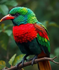 Emerald Toucanet Vintage Storm Paint By Numbers