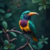 Emerald Toucanet Vintage Storm paint by numbers