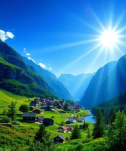 Sun Beams Paint Numbers