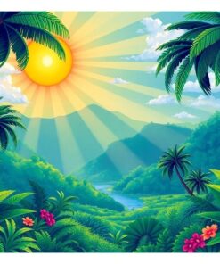 Emerald Valley Sun Beams Paint By Numbers