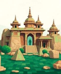 Emerald Vintage Temple Stones Paint By Numbers