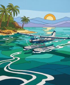 Emerald Waters Aircraft Arrival Paint By Numbers