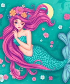 Emerald Waters Mermaid Slumber Paint By Numbers