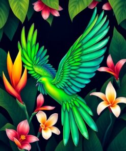 Amidst Heliconia Paint Numbers