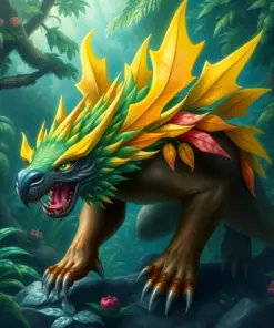 Emerging Jungle Beast paint by numbers