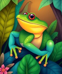 Frog Monarch Paint Numbers