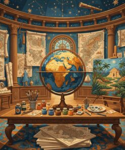 Equatorial Map Room Paint By Numbers