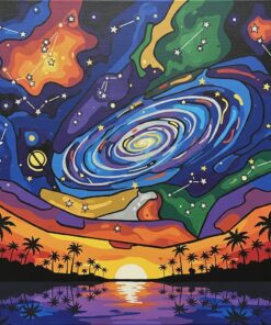 Equatorial Night Sky Chart Paint By Numbers