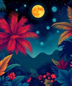 Equatorial Twenties Midnight Glow Paint By Numbers