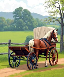 Vintage Cart Paint Numbers