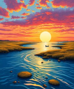 Realistic Estuary Paint Numbers