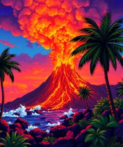 Lava Palms Paint Numbers