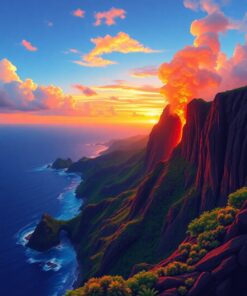 Volcano Cliffs Paint Numbers