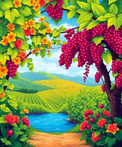 Tropical Vines Paint Numbers