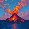 Island Eruption Paint Numbers