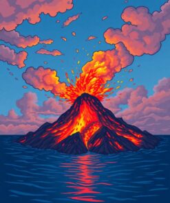Island Eruption Paint Numbers