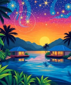 Estate Under Tropical Stars Paint By Numbers