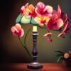 European Antique Orchid Lamp Paint By Numbers