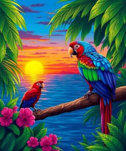 Parrot Haven Paint Numbers