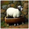 Ewe At Antique Trough Paint By Numbers