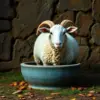 Ewe At Antique Trough Paint By Numbers