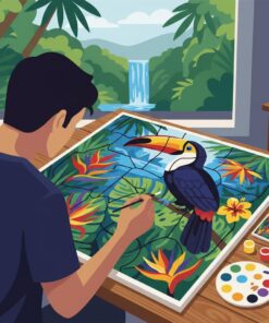 Examining The Tropical Toucan Paint By Numbers