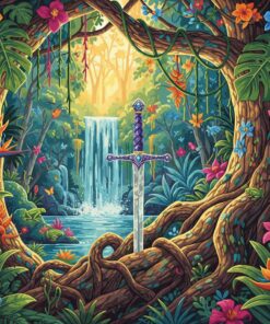 Excalibur Amidst Tropical Roots Paint By Numbers