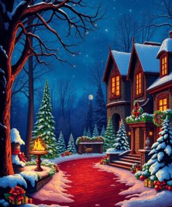 Yule Fire Paint Numbers