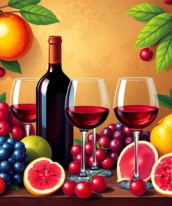 Exotic Fruit Cozy Wine Paint By Numbers