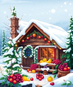 Winter Cabin Paint Numbers