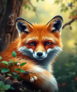 Exotic Realistic Fox Retreat Paint By Numbers