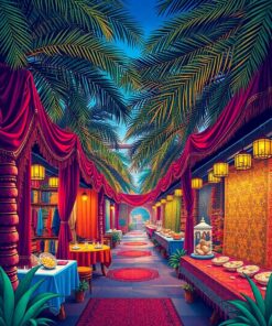 Under Palms Paint Numbers