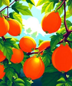 Jungle Papayas Paint Numbers