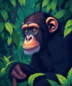 Chimp Study Paint Numbers