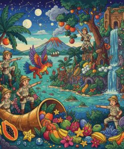 Explorers Exotic Island Cornucopia Paint By Numbers