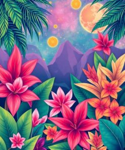 Tropical Flora Paint Numbers