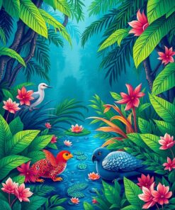 Tropical Floor Paint Numbers