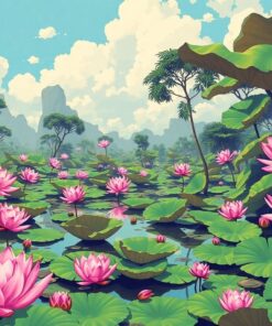 Lotus Swamps Paint Numbers