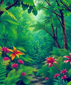 Lush Woodlands Paint Numbers