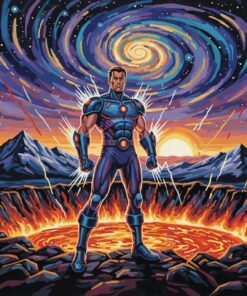 Facing The Molten Crater Paint By Numbers