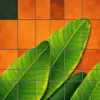 Faded Banana Leaf Tiles Paint By Numbers