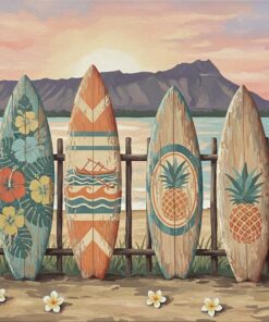 Faded Boards Of Oahu Paint By Numbers