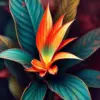 Faded Bromeliad Vintage Flight Paint By Numbers