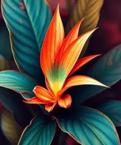 Faded Bromeliad Vintage Flight Paint By Numbers