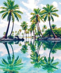 Palm Reflections Paint Numbers