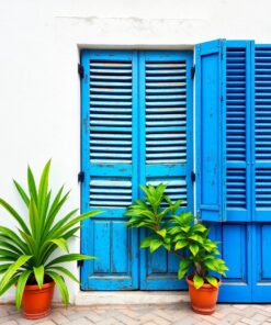 Blue Shutters Paint Numbers
