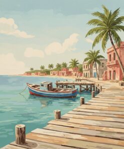 Faded Cuban Coastal Dock Paint By Numbers