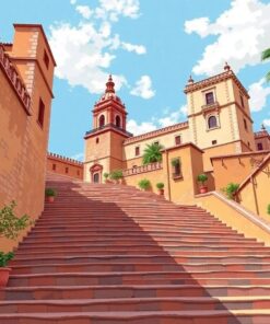 Faded El Castillo Steps Paint By Numbers